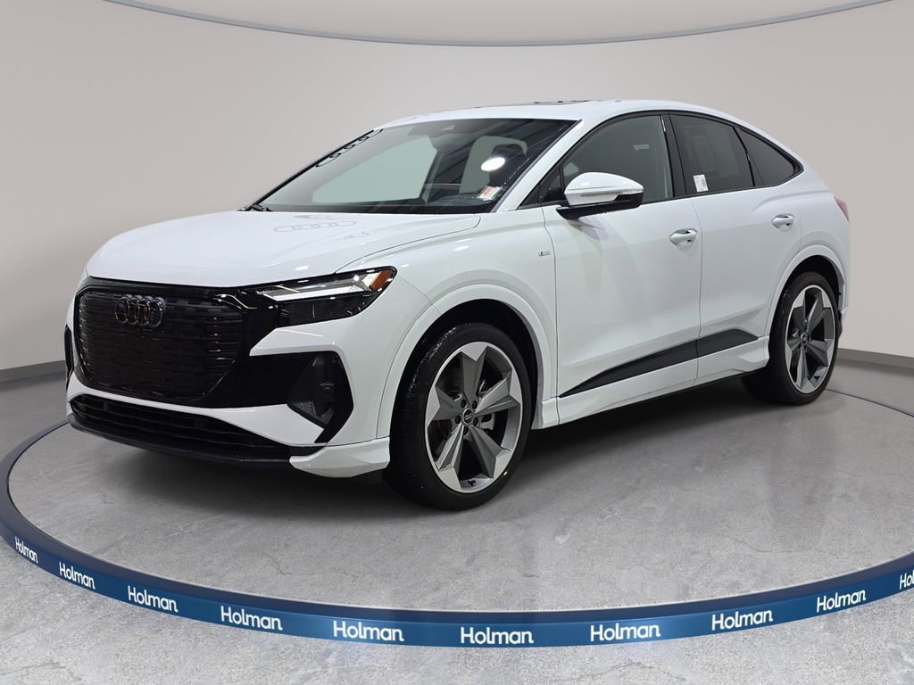 Glacier White Metallic 2025 Audi Q4 e-tron Sportback quattro Premium Plus 55 Sedan All-Wheel Drive Automatic