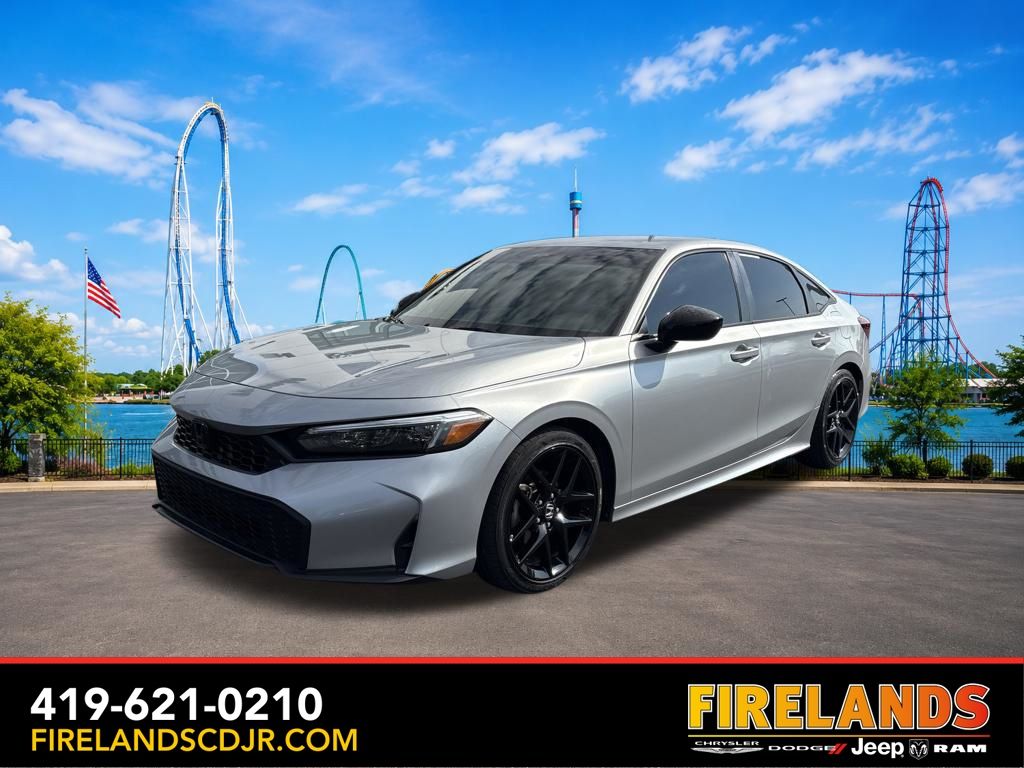 Silver Metallic 2025 Honda Civic Sedan Front-Wheel Drive Continuously Variable Transmission