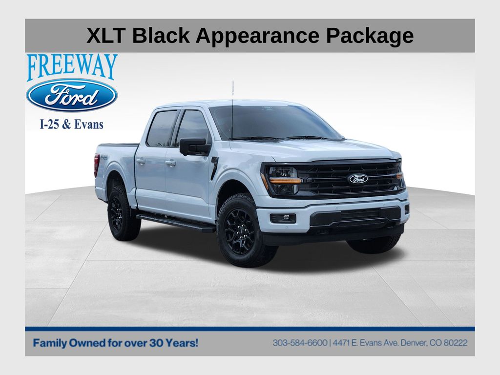 Space White Metallic 2025 Ford F-150 XLT SuperCrew 4WD Pickup Truck Four-Wheel Drive Automatic