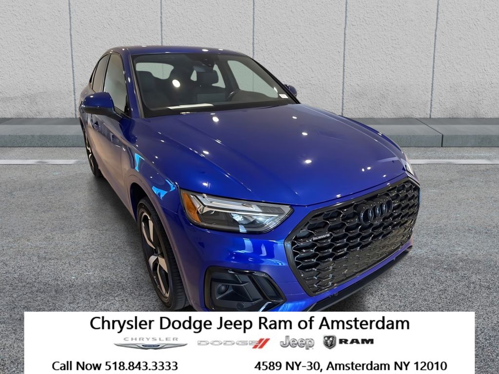 Blue Metallic 2023 Audi Q5 Sportback quattro Premium Plus S Line 45 TFSI AWD Sedan All-Wheel Drive 7-Speed Automatic