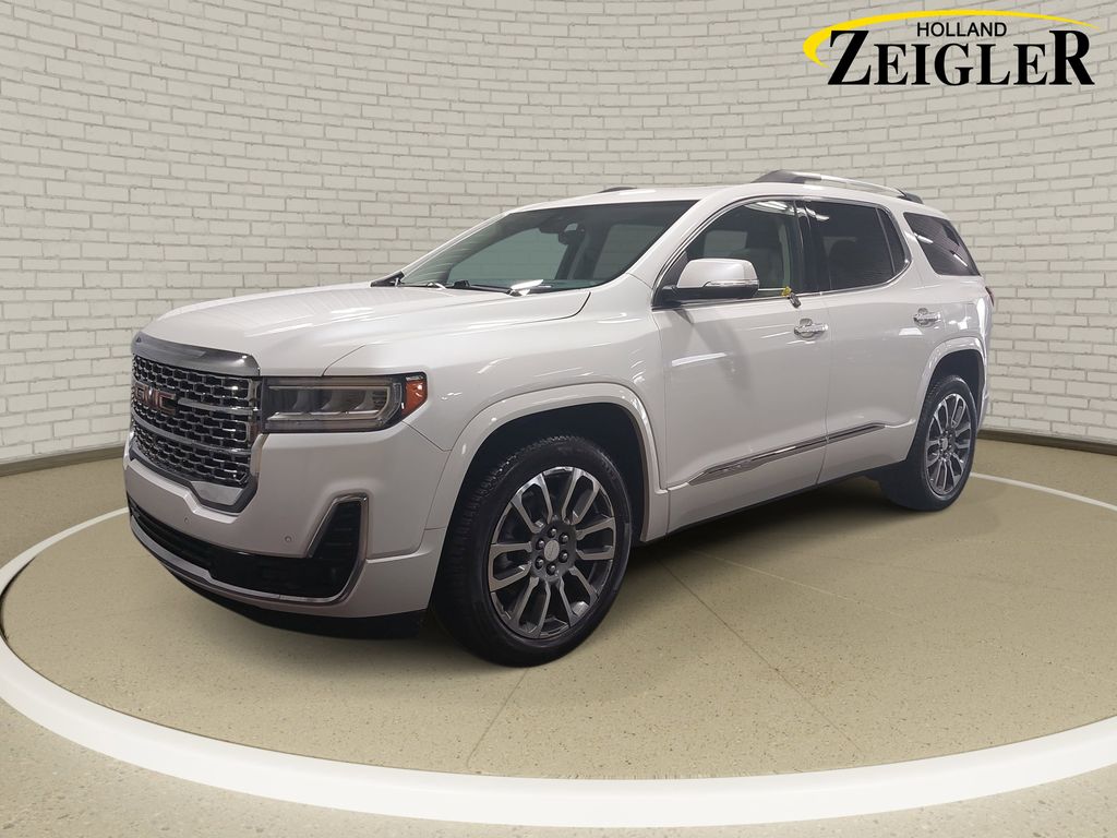 White Frost Tricoat 2021 GMC Acadia SUV / Crossover Four-Wheel Drive 9-Speed Automatic