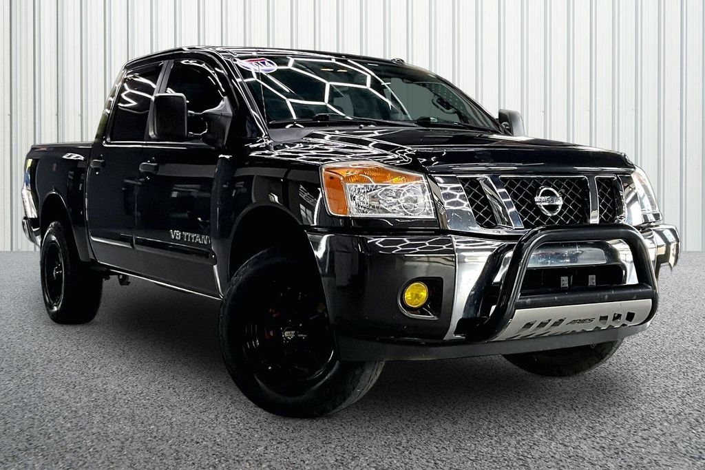 Brown (Espresso Black Metallic) 2014 Nissan Titan Pickup Truck Four-Wheel Drive 5-Speed Automatic
