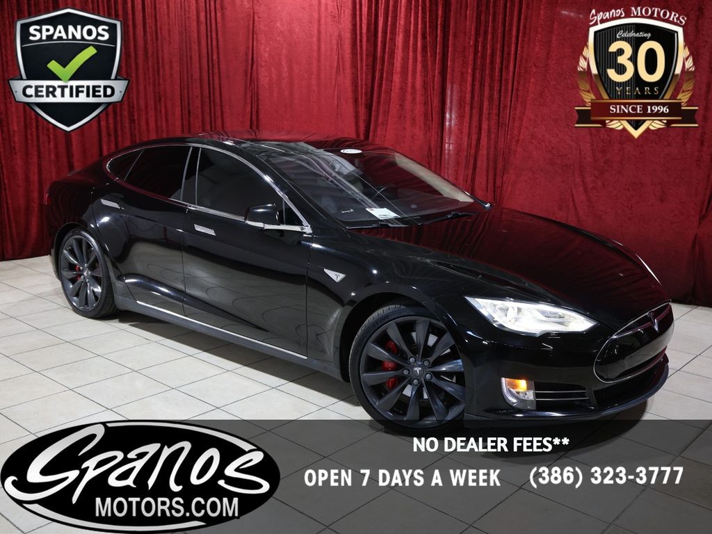 Black 2014 Tesla Model S Sedan Rear-Wheel Drive 1-Speed Automatic