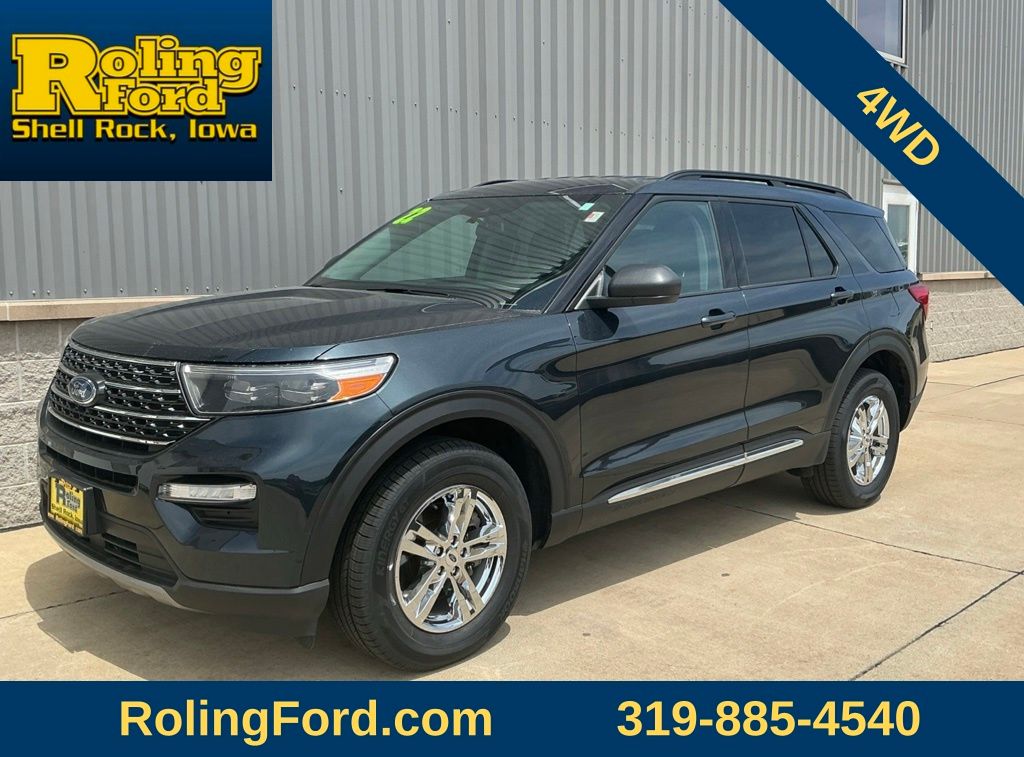 Stone Blue Metallic 2022 Ford Explorer SUV / Crossover All-Wheel Drive Automatic