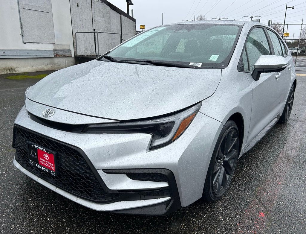 Classic Silver 2023 Toyota Corolla XSE FWD Sedan Front-Wheel Drive Continuously Variable Transmission