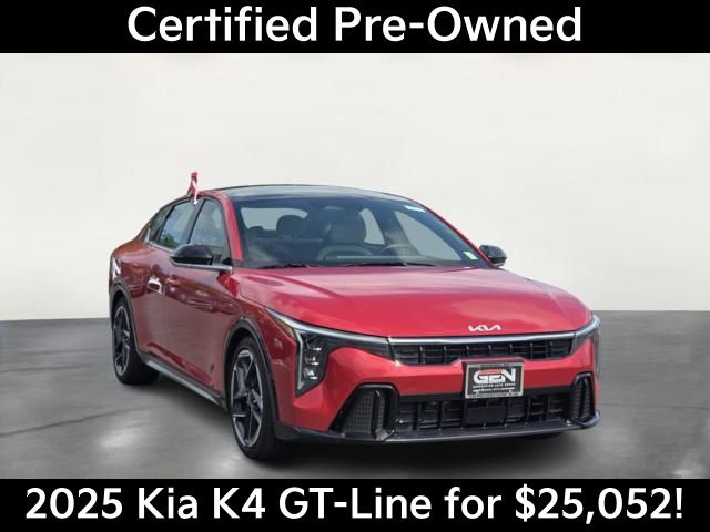 Currant Red 2025 Kia K4 Sedan Front-Wheel Drive Continuously Variable Transmission