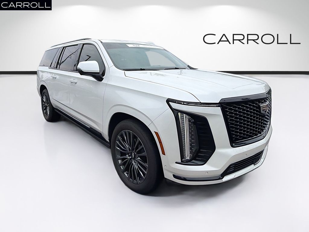 Crystal White Tricoat 2025 Cadillac Escalade ESV SUV / Crossover Four-Wheel Drive Automatic