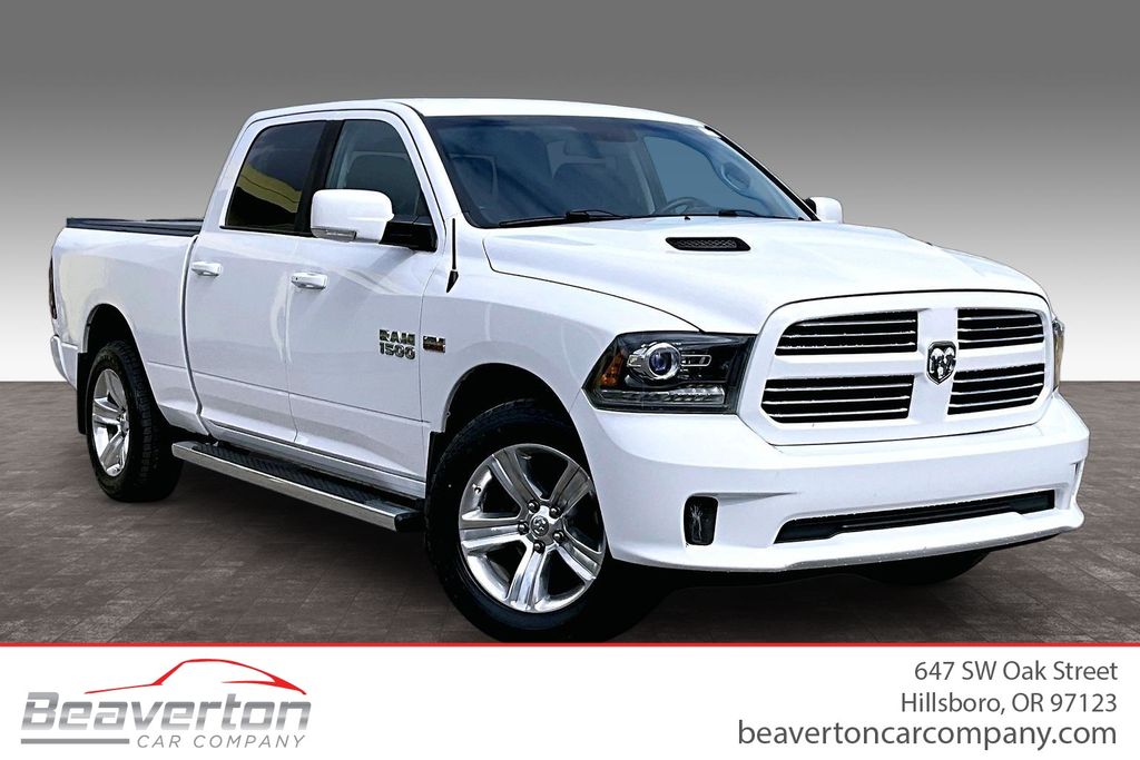 Bright White Clearcoat 2017 RAM 1500 Pickup Truck Four-Wheel Drive 8-Speed Automatic