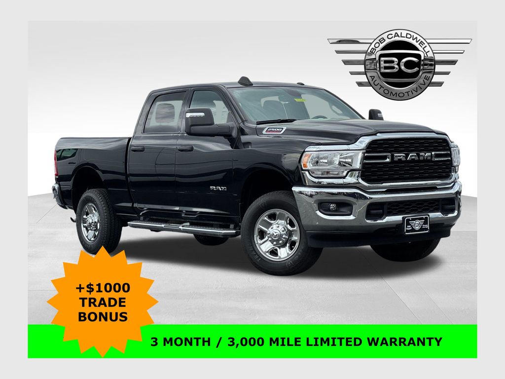 Diamond Black Crystal Pearlcoat 2024 RAM 2500 Big Horn Crew Cab 4WD Pickup Truck Four-Wheel Drive 8-Speed Automatic