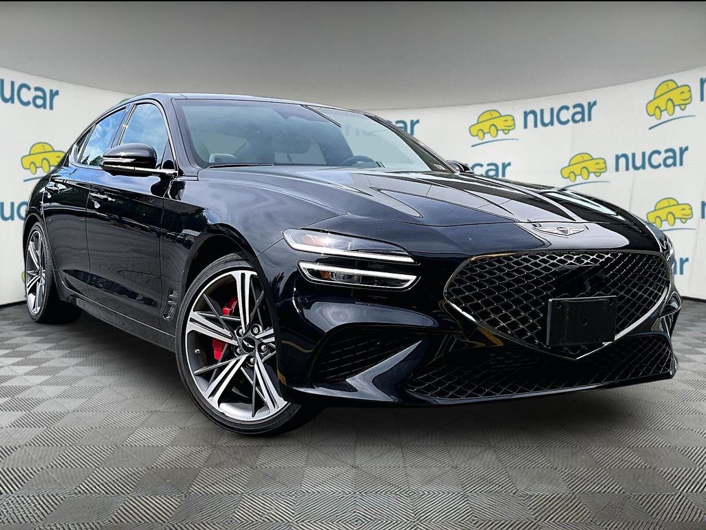 Vik Black 2024 Genesis G70 Sedan Rear-Wheel Drive 8-Speed Automatic