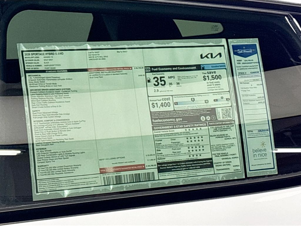 2026 Kia Sportage Hybrid S