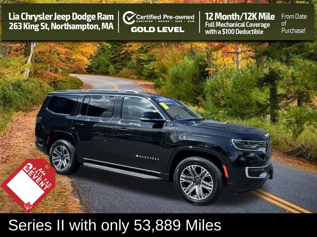 Diamond Black Crystal Pearlcoat 2024 Jeep Wagoneer SUV / Crossover Four-Wheel Drive 8-Speed Automatic