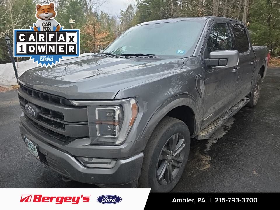 Gray Metallic 2023 Ford F-150 Lariat SuperCrew 4WD Pickup Truck Four-Wheel Drive 10-Speed Automatic
