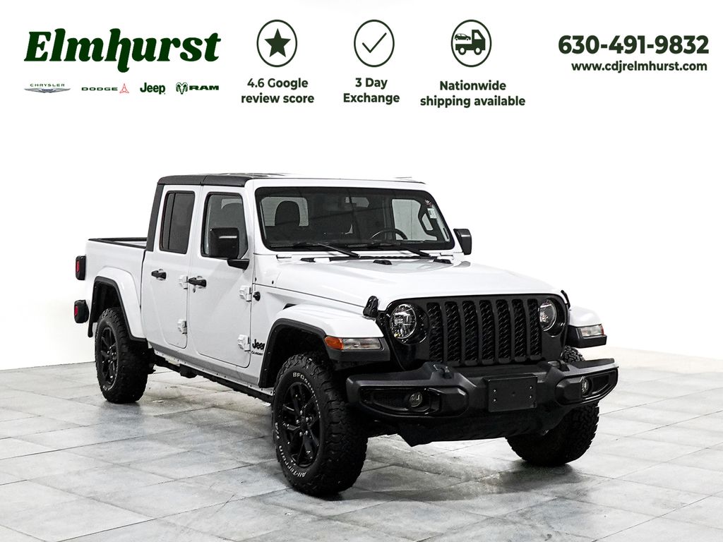 Bright White Clearcoat 2022 Jeep Gladiator Altitude Crew Cab 4WD Pickup Truck Four-Wheel Drive 8-Speed Automatic