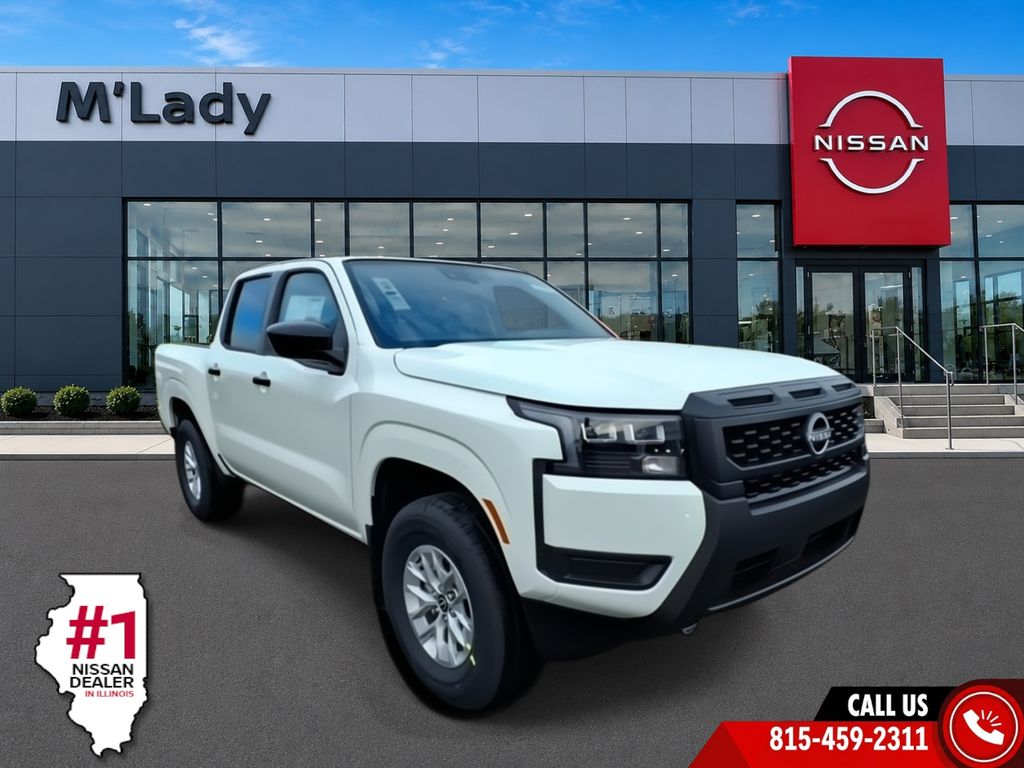 Glacier White 2026 Nissan Frontier Pickup Truck Four-Wheel Drive 9-Speed Automatic Overdrive