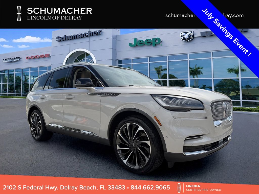 Pearl Metallic 2023 Lincoln Aviator SUV / Crossover Rear-Wheel Drive Automatic