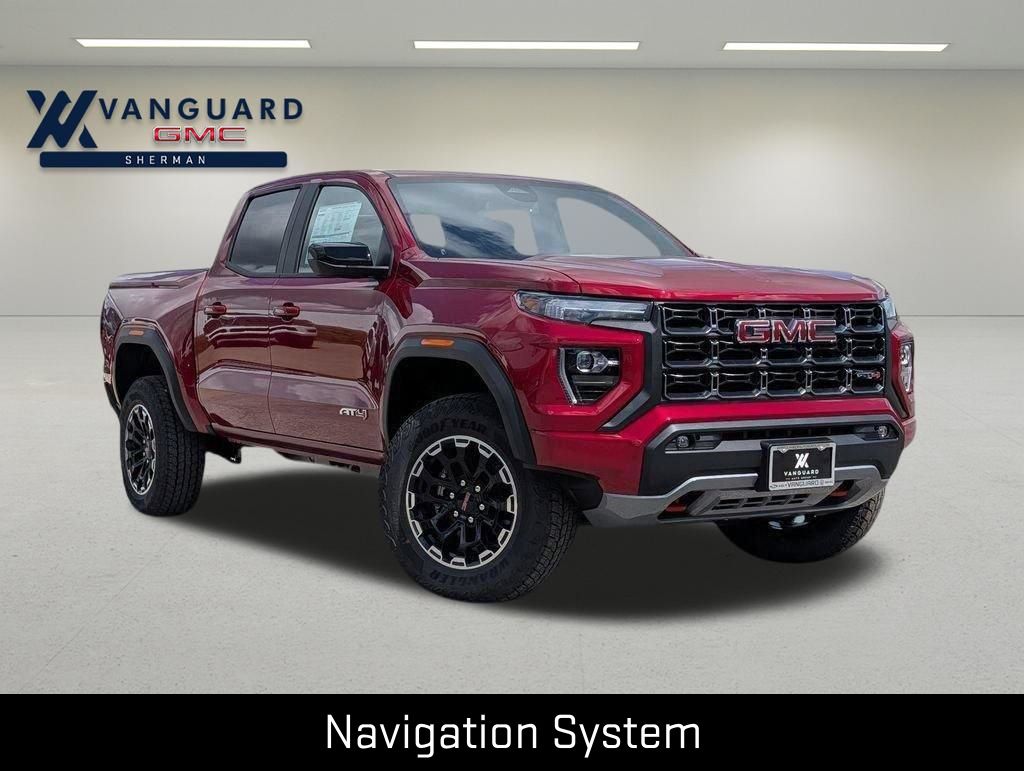 Volcanic Red Tintcoat 2026 GMC Canyon AT4 Crew Cab 4WD Pickup Truck Four-Wheel Drive 8-Speed Automatic