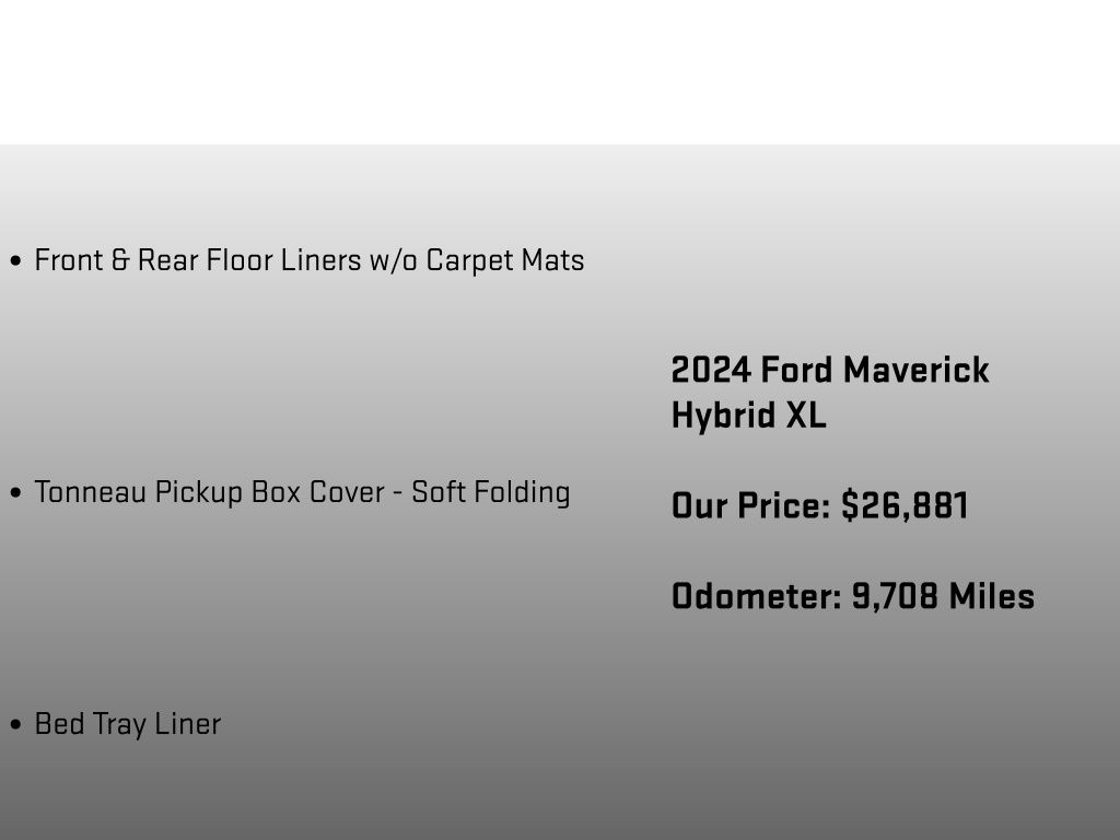 2024 Ford Maverick XL Black at Phil Fitts Ford
