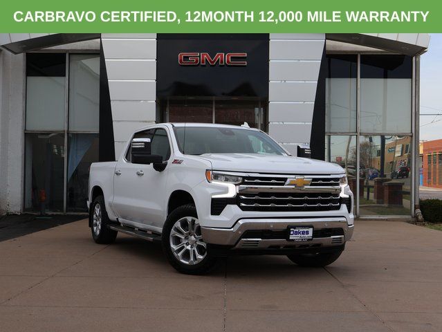 Summit White 2024 Chevrolet Silverado 1500 LTZ Crew Cab 4WD Pickup Truck Four-Wheel Drive Automatic