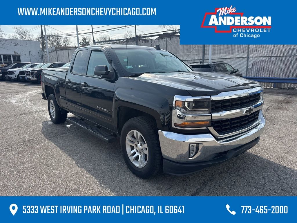 Black 2017 Chevrolet Silverado 1500 LT Double Cab 4WD Pickup Truck Four-Wheel Drive 6-Speed Automatic Overdrive