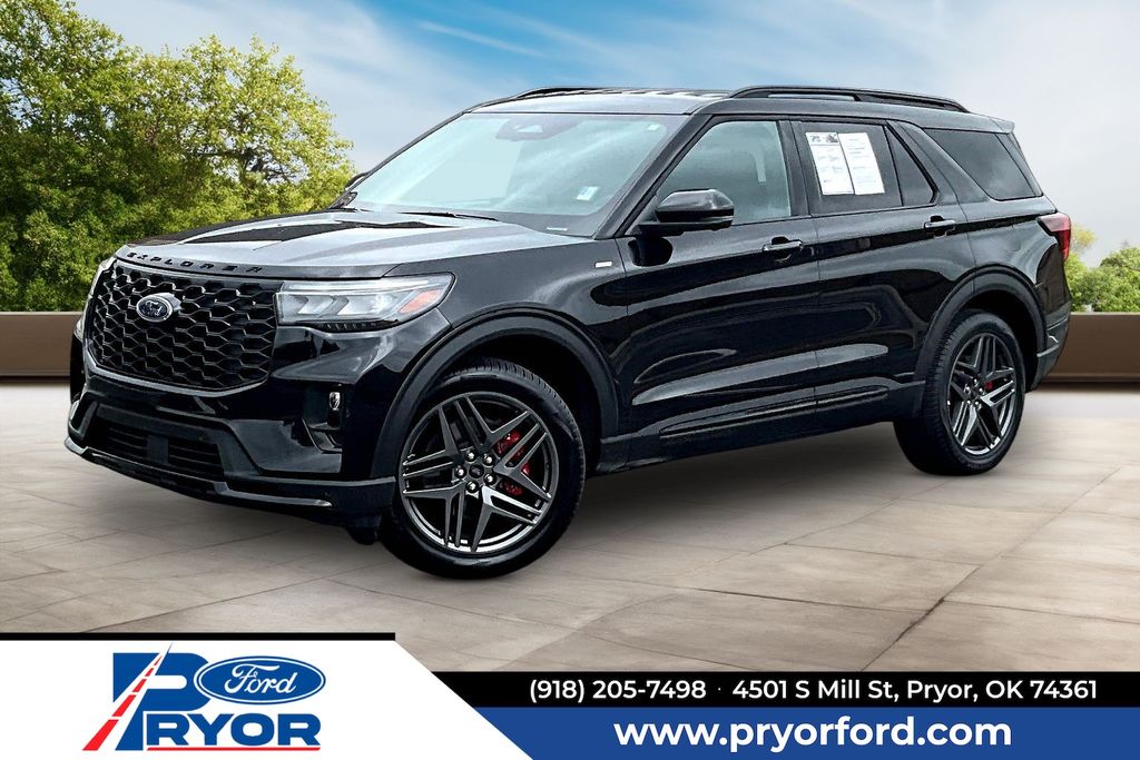 Black Metallic 2025 Ford Explorer SUV / Crossover All-Wheel Drive Automatic