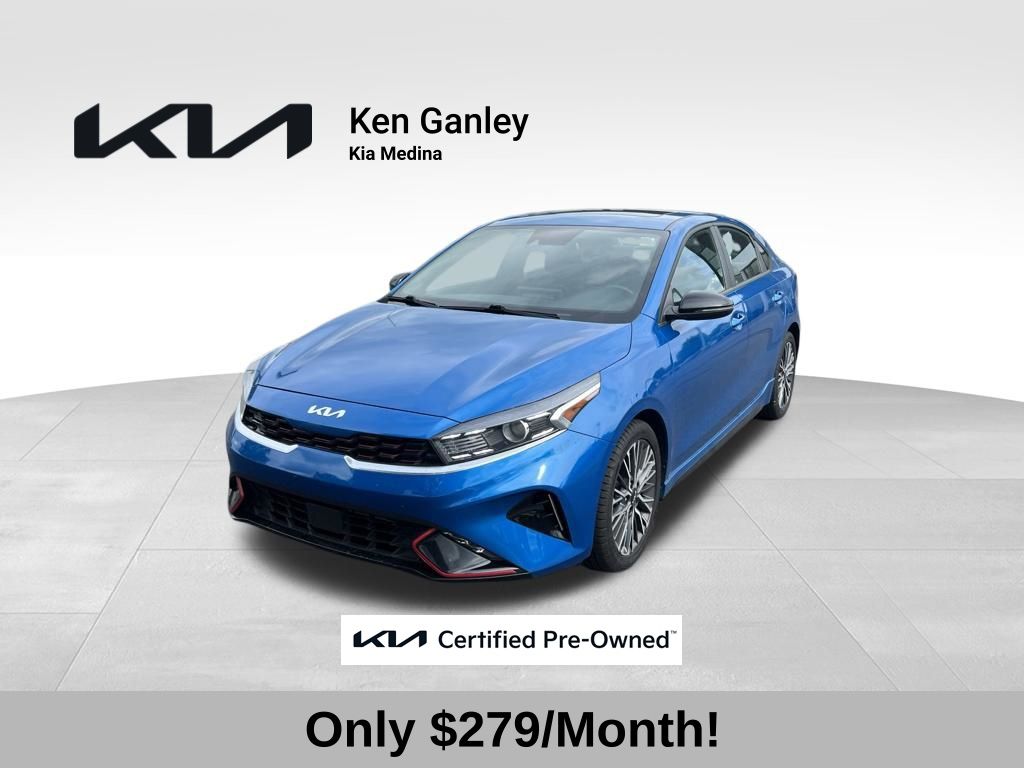 Deep Sea Blue 2022 Kia Forte GT-Line FWD Sedan Front-Wheel Drive Continuously Variable Transmission