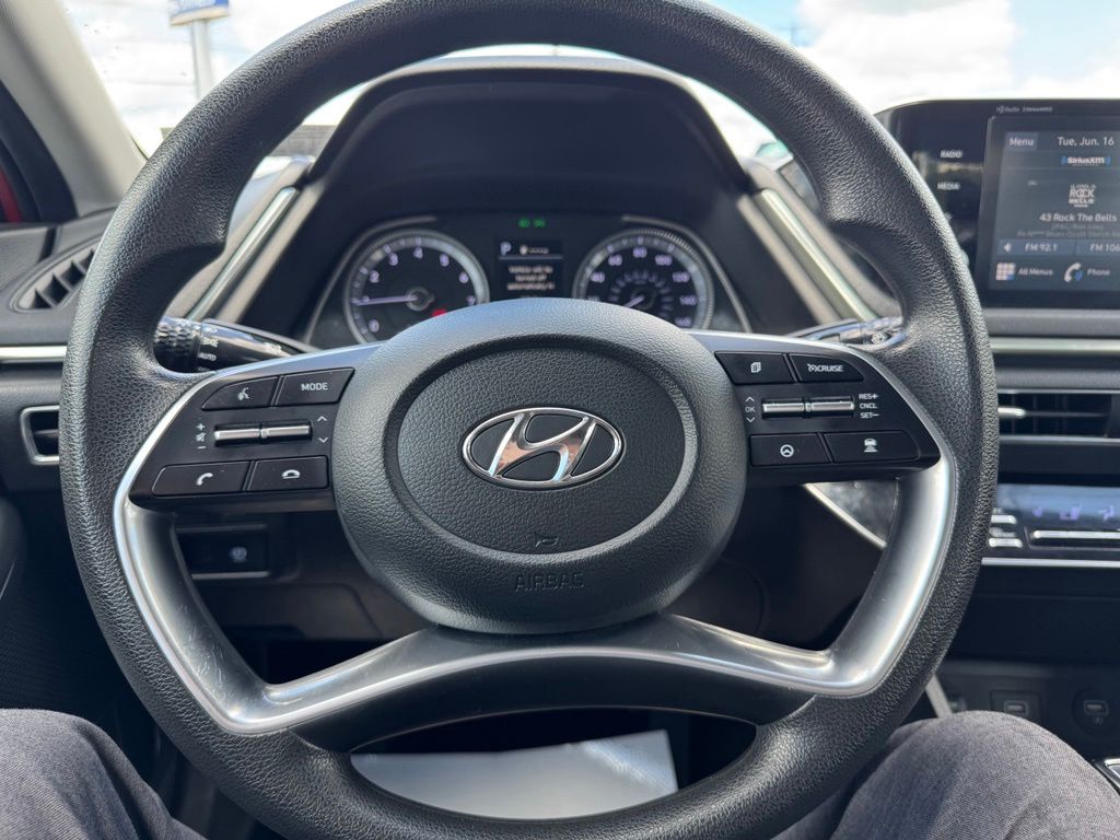 2021 Hyundai Sonata SEL Red at Phil Fitts Ford