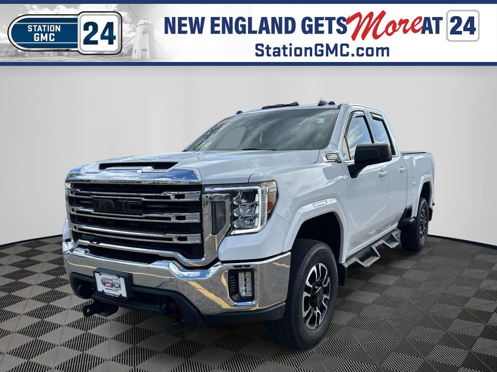 Summit White 2021 GMC Sierra 2500HD SLE Double Cab 4WD Pickup Truck Four-Wheel Drive 6-Speed Automatic