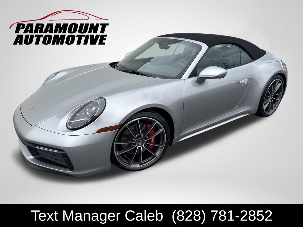 GT Silver Metallic 2021 Porsche 911 Convertible Rear-Wheel Drive 8-Speed Automatic