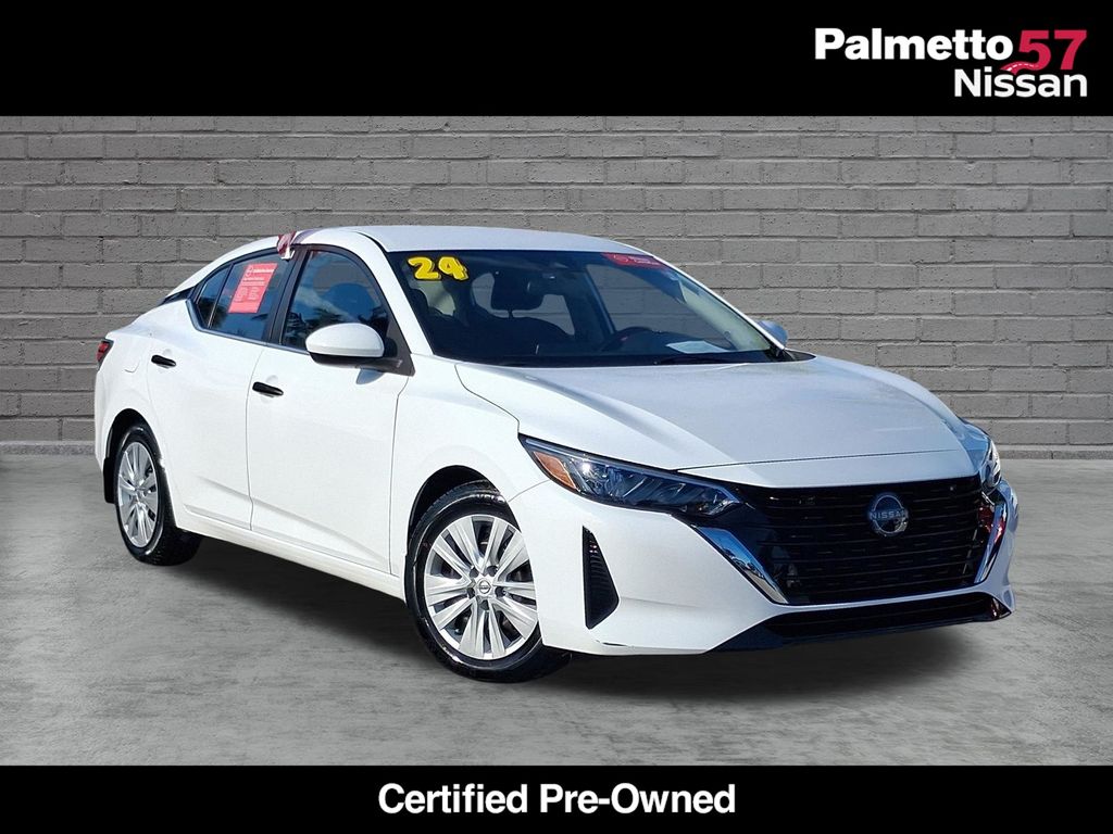 White (Fresh Powder) 2024 Nissan Sentra Sedan Front-Wheel Drive Continuously Variable Transmission