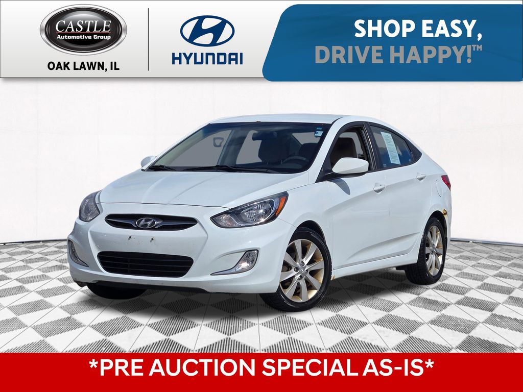 Century White 2013 Hyundai Accent GLS Sedan FWD Sedan Front-Wheel Drive 6-Speed Automatic Overdrive