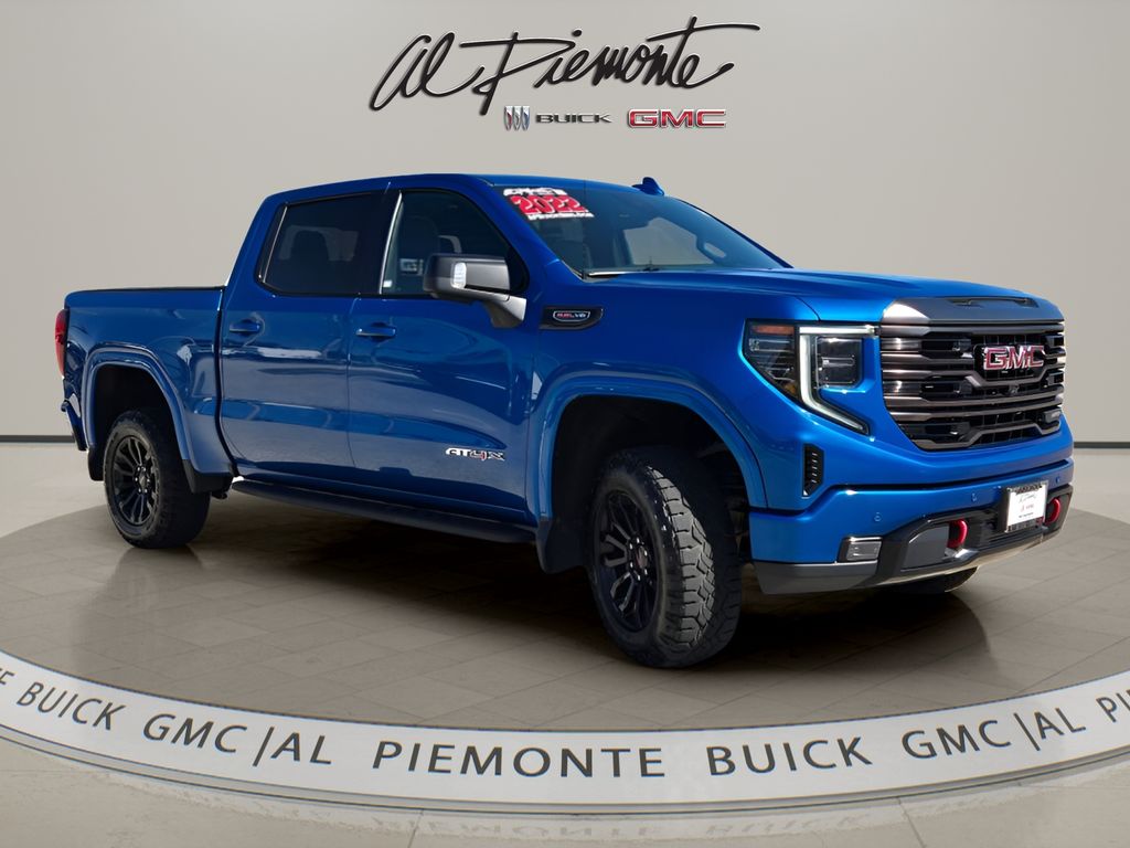 Blue 2022 GMC Sierra 1500 Pickup Truck Four-Wheel Drive Automatic