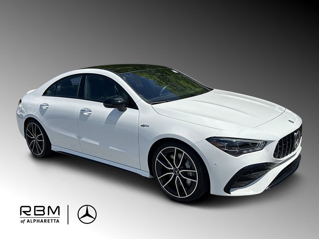 White 2025 Mercedes-Benz CLA AMG CLA 35 4MATIC Coupe All-Wheel Drive 8-Speed Automatic