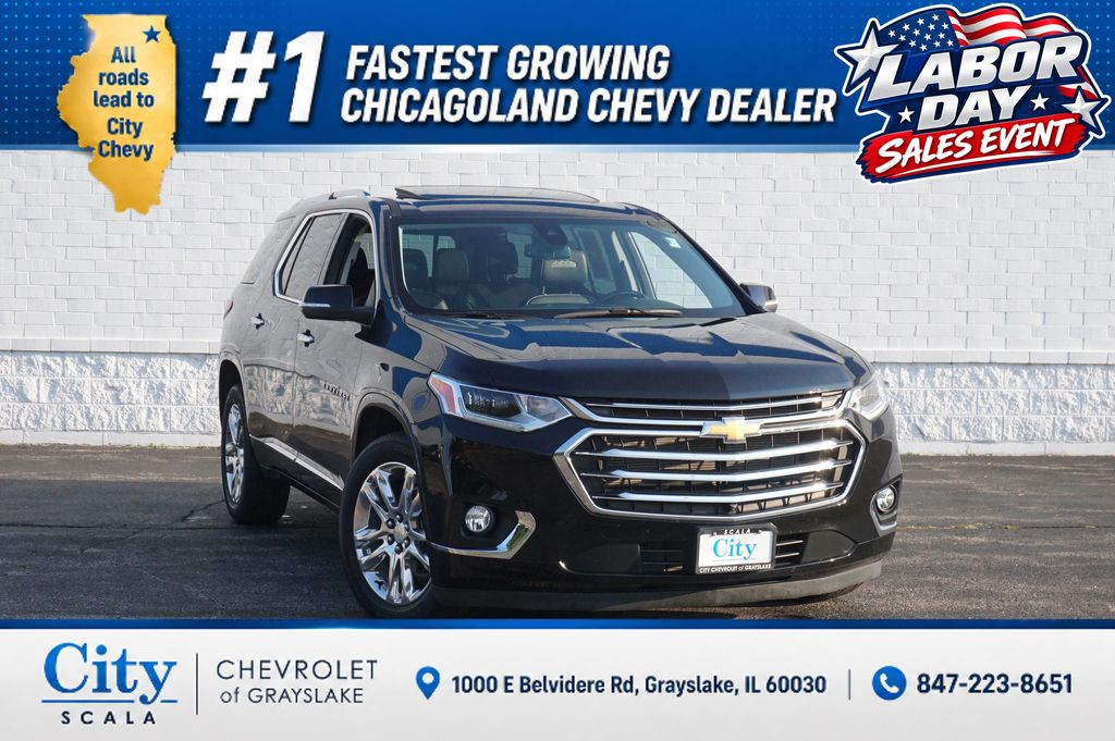 Mosaic Black Metallic 2021 Chevrolet Traverse SUV / Crossover Four-Wheel Drive 9-Speed Automatic