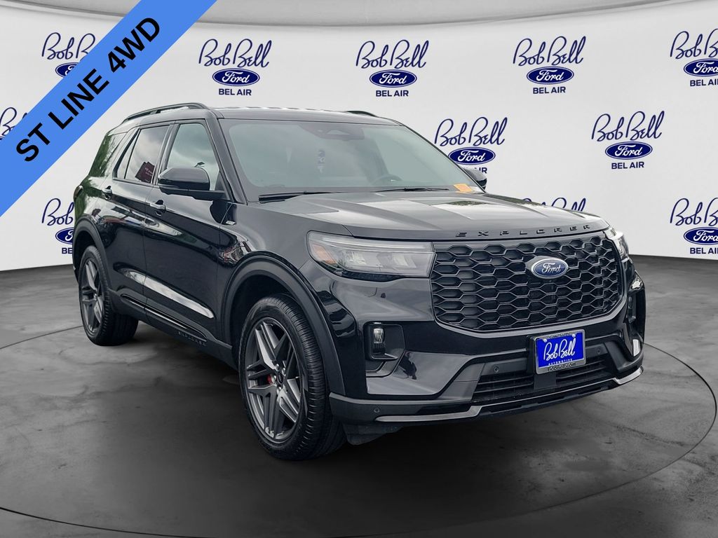 Black Metallic 2025 Ford Explorer SUV / Crossover All-Wheel Drive Automatic