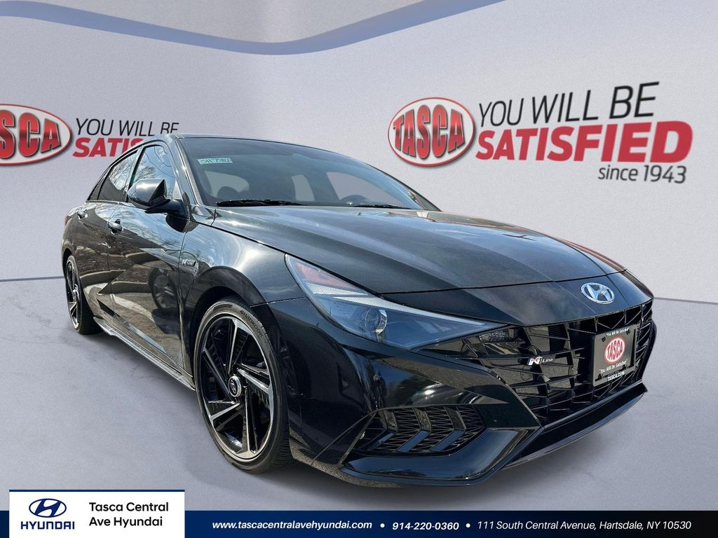 Onyx Black 2023 Hyundai Elantra N Line FWD Sedan Front-Wheel Drive 7-Speed Dual Clutch