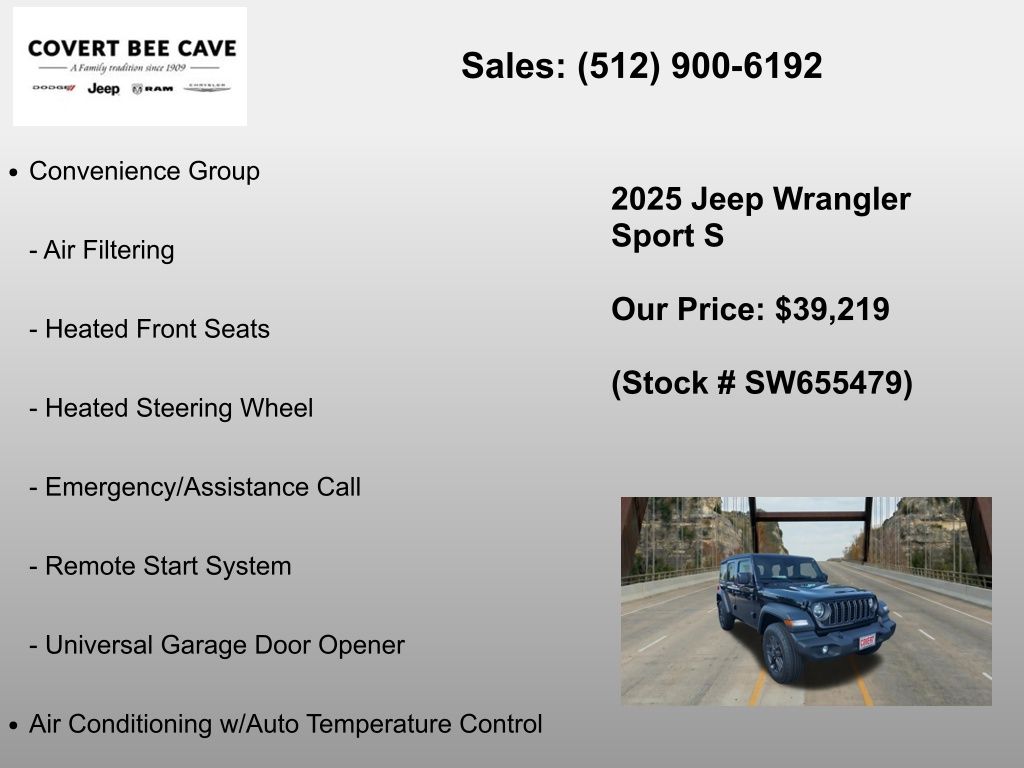 New Car 2025 Jeep Wrangler  For Sale Under $40,000 In Austin, Texas