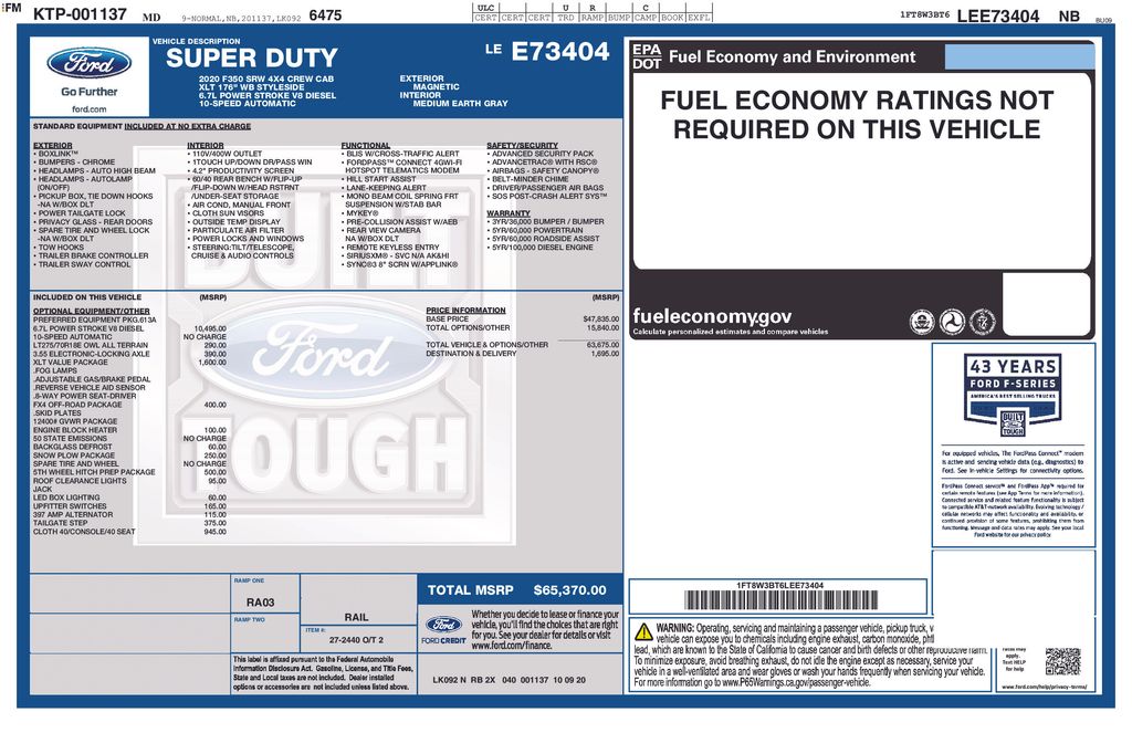 2020 Ford F-350 Super Duty XLT