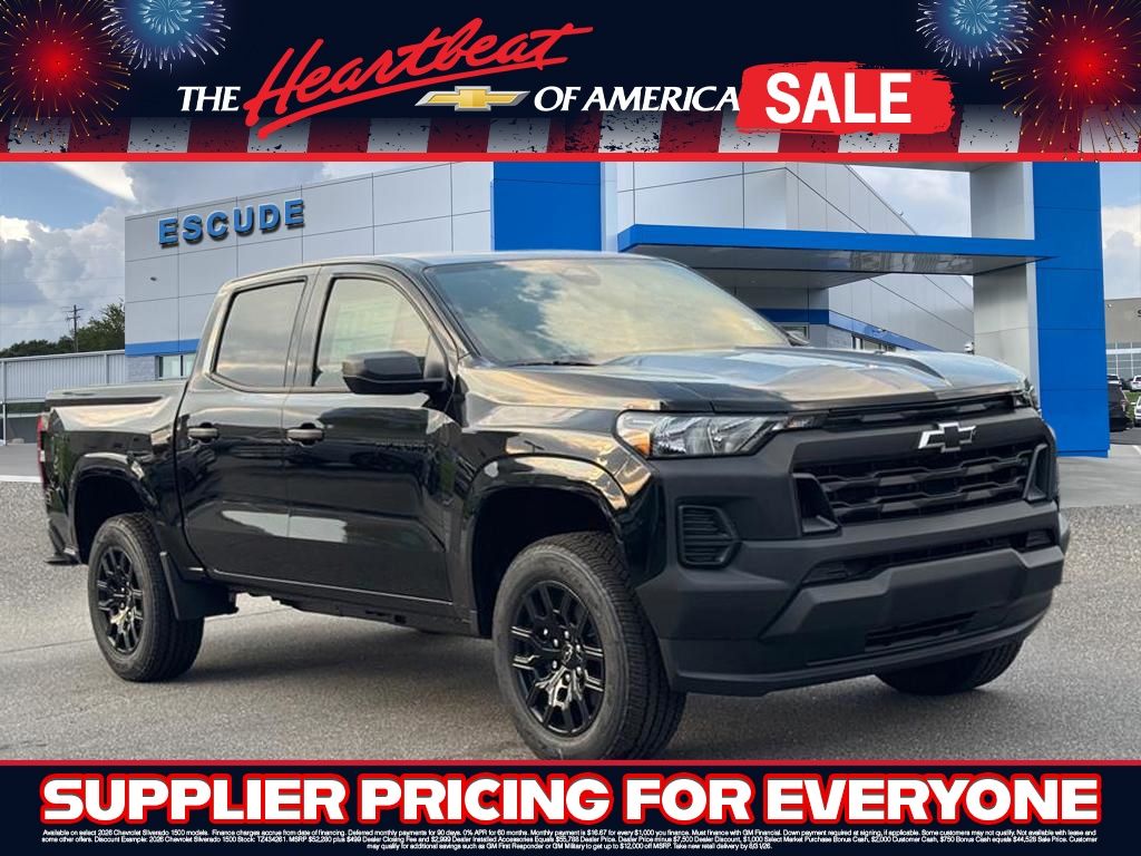 Black 2026 Chevrolet Colorado Pickup Truck 4X2 8-Speed Automatic