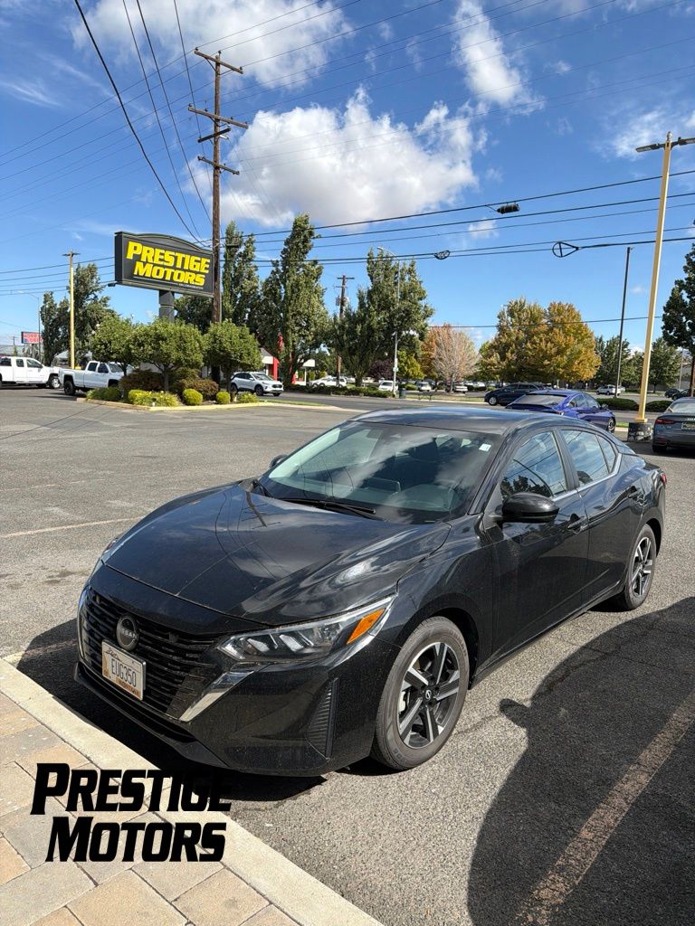 Super Black 2025 Nissan Sentra Sedan Front-Wheel Drive Continuously Variable Transmission