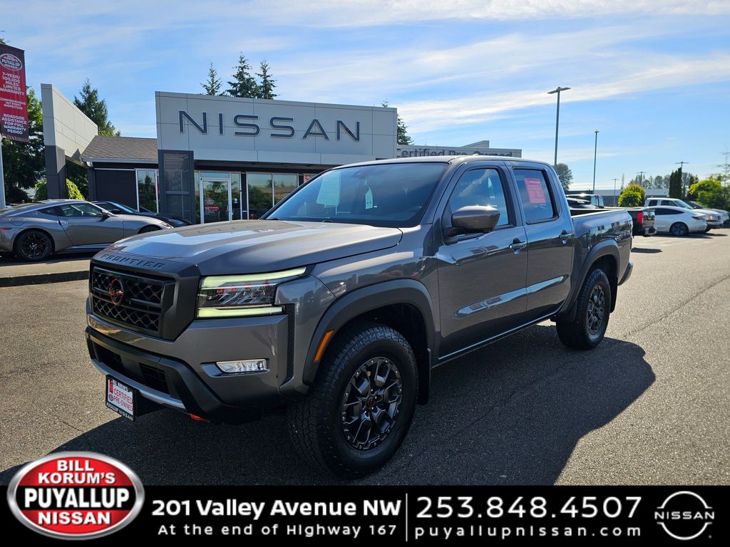 Gray (Gun Metallic) 2023 Nissan Frontier Pickup Truck Four-Wheel Drive Automatic