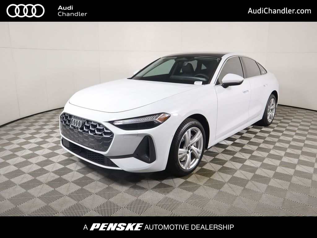 Glacier White 2025 Audi A5 Sedan All-Wheel Drive 7-Speed Automatic