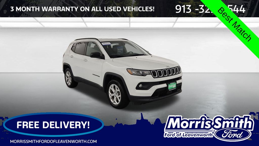 Bright White Clearcoat 2024 Jeep Compass SUV / Crossover Four-Wheel Drive 8-Speed Automatic
