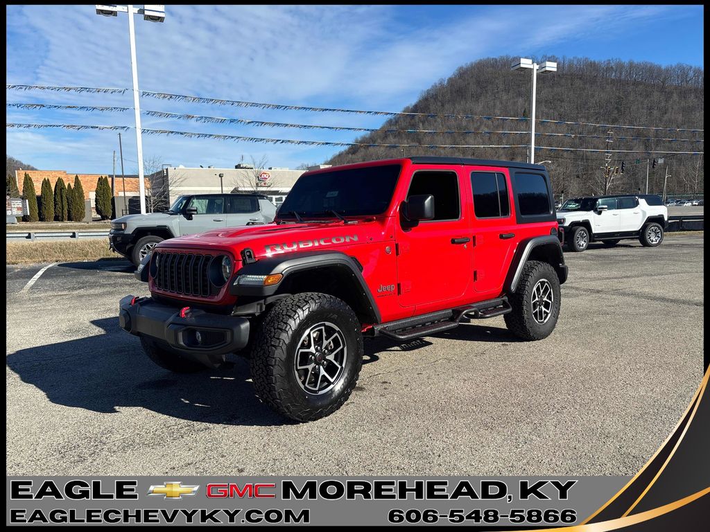 Firecracker Red Clearcoat 2024 Jeep Wrangler Rubicon 4-Door 4WD SUV / Crossover Four-Wheel Drive 8-Speed Automatic