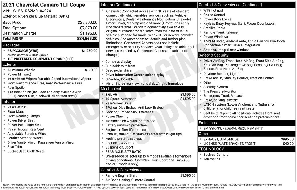 2021 Chevrolet Camaro 1LT Blue at AutoSavvy Houston Northwest