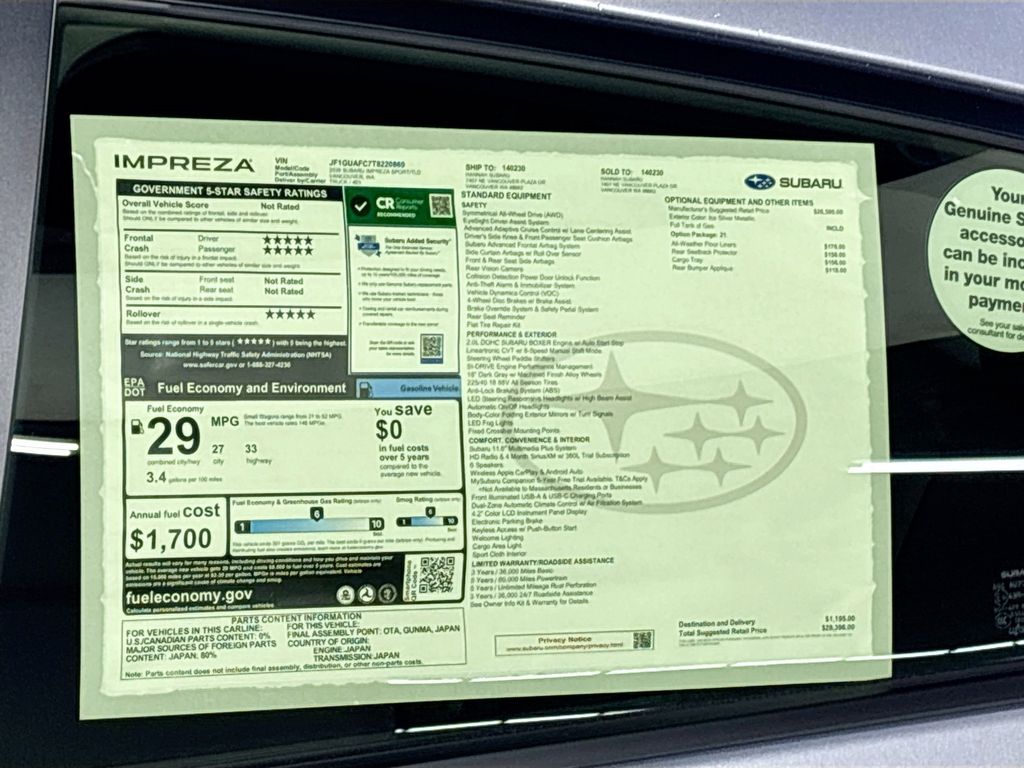 2026 Subaru Impreza Sport