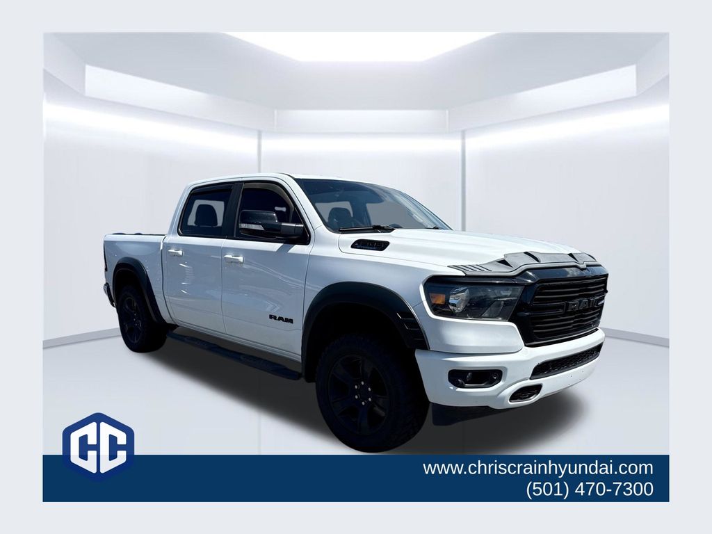 Bright White Clearcoat 2021 RAM 1500 Pickup Truck Four-Wheel Drive 8-Speed Automatic