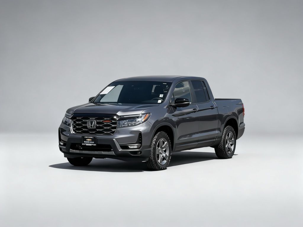 Black 2025 Honda Ridgeline TrailSport AWD Pickup Truck All-Wheel Drive 9-Speed Automatic
