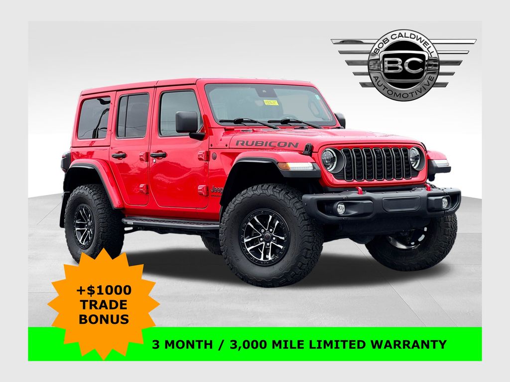Firecracker Red Clearcoat 2024 Jeep Wrangler Rubicon X 4-Door 4WD SUV / Crossover Four-Wheel Drive 8-Speed Automatic