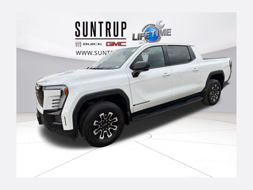 Summit White 2026 GMC Sierra EV Elevation Crew Cab (Standard Range) e4WD Pickup Truck All-Wheel Drive 1-Speed Automatic